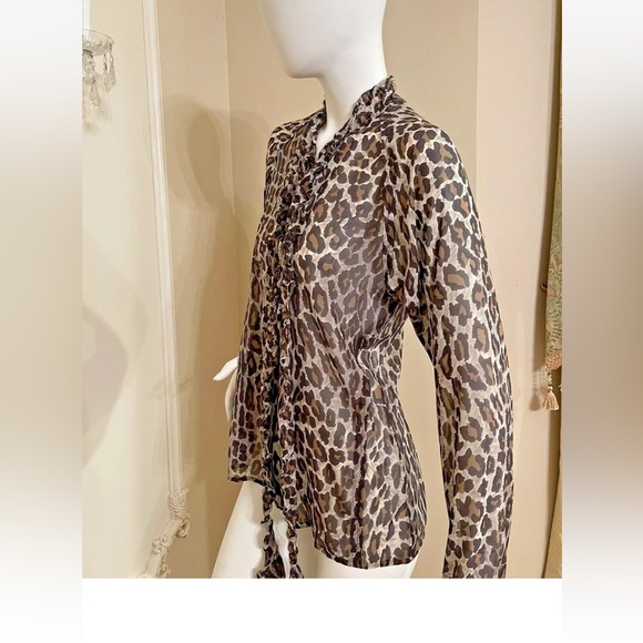 BLUMARIME Leopard Print Blouse Size 46IT NWT - Picture 8 of 11